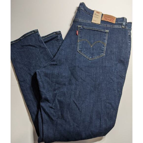 Levi's Jeans 711 Outta Time Distressed Maui Breeze 22W Skinny Denim Casual Rip - Picture 7 of 9